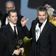 D. B. Weiss (L) and David Benioff accept the Outstanding Drama Series award for ‘Game of Thrones ‘ onstage during the 70th Emmy Awards on September 17, 2018 in Los Angeles, California.